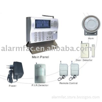 Wireless&amp;wired LCD show alarm systems